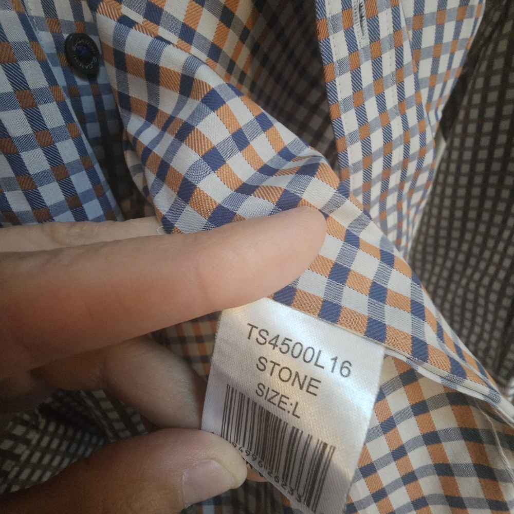 Bugatchi Men's Blue, Orange Patterned Long Sleeve… - image 8